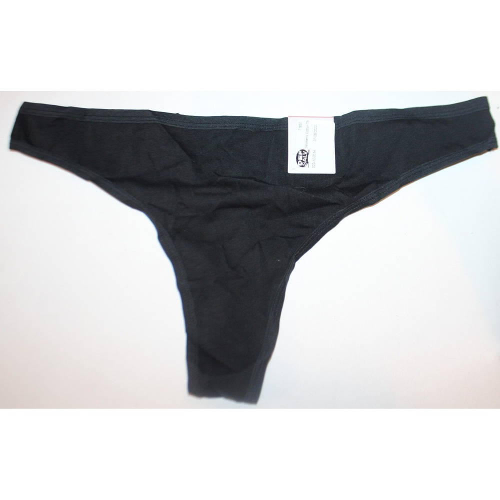 Women's Cotton Seamless Thong - Auden black M (8-10)